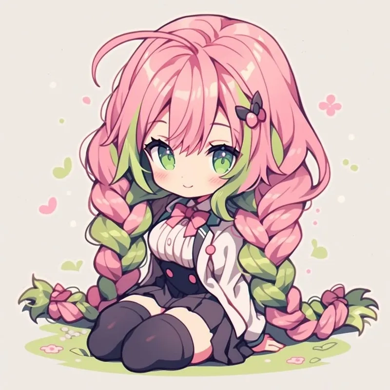 Mitsuri chibi cute sẽ khiến bạn yêu thích ngay lập tức