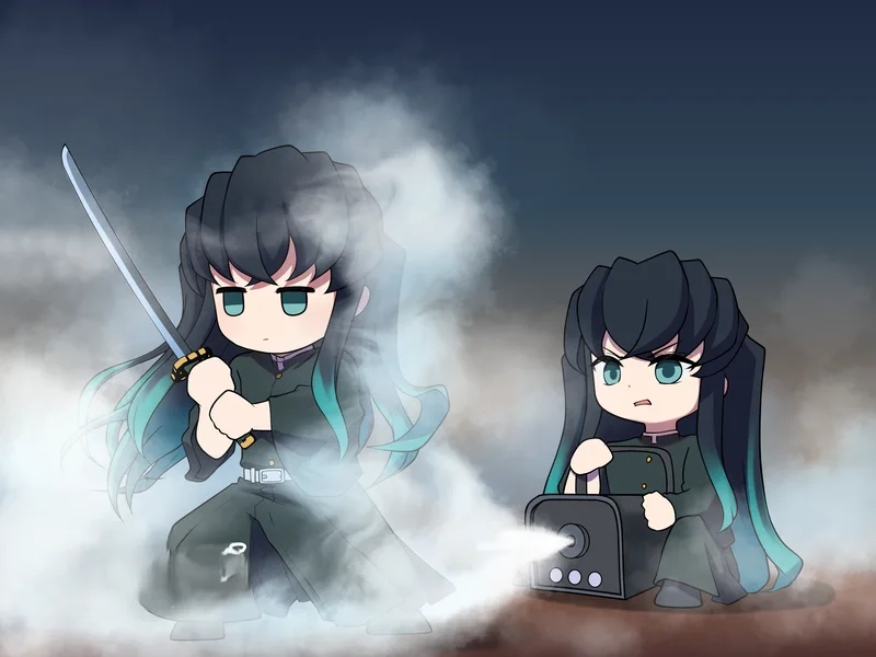 Muichirou chibi cực kỳ đáng yêu và dễ thương