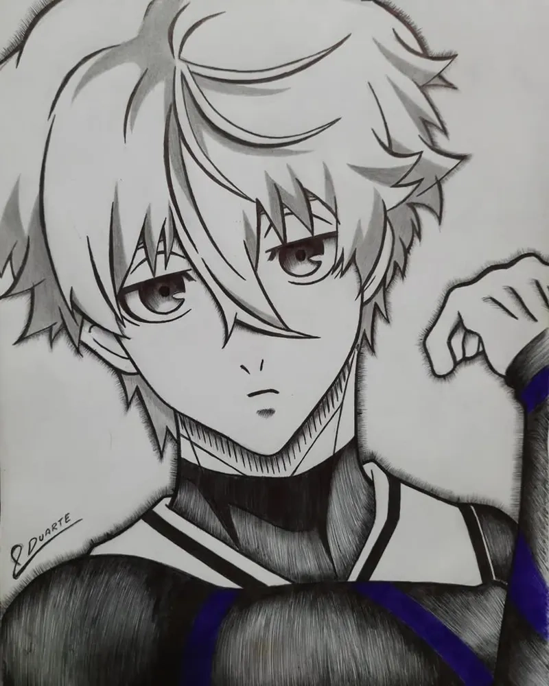 Vẽ Nagi Seishiro tái hiện nhân vật với nét vẽ tinh tế