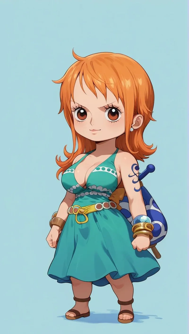 Tải ngay bộ ảnh Nami chibi làm hình nền điện thoại