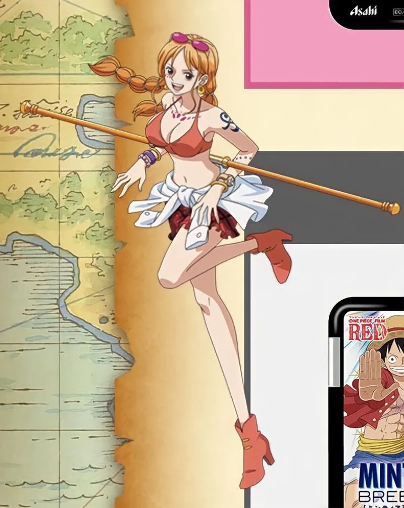 Vẻ ngoài rực rỡ của Nami One Piece Red không thể rời mắt