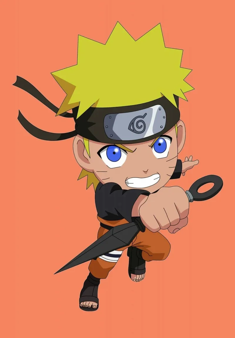 Ảnh Naruto chibi ngộ nghĩnh làm nổi bật nhân vật