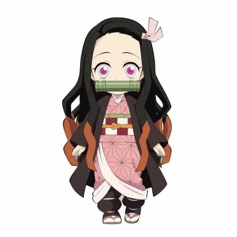 Nezuko chibi dễ thương, hoàn hảo để làm hình nền điện thoại