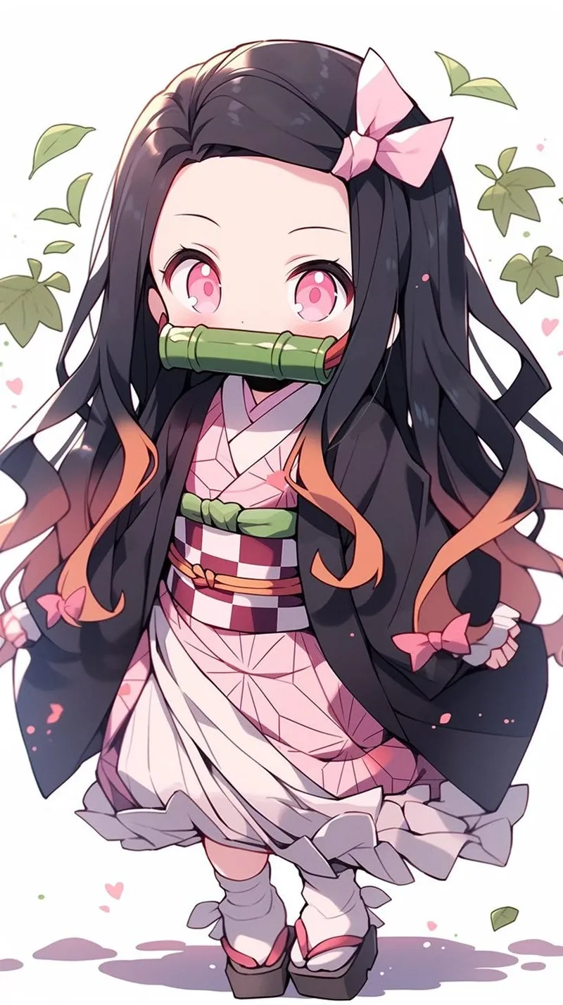 Ảnh Nezuko chibi dễ thương khiến bạn không thể cưỡng lại