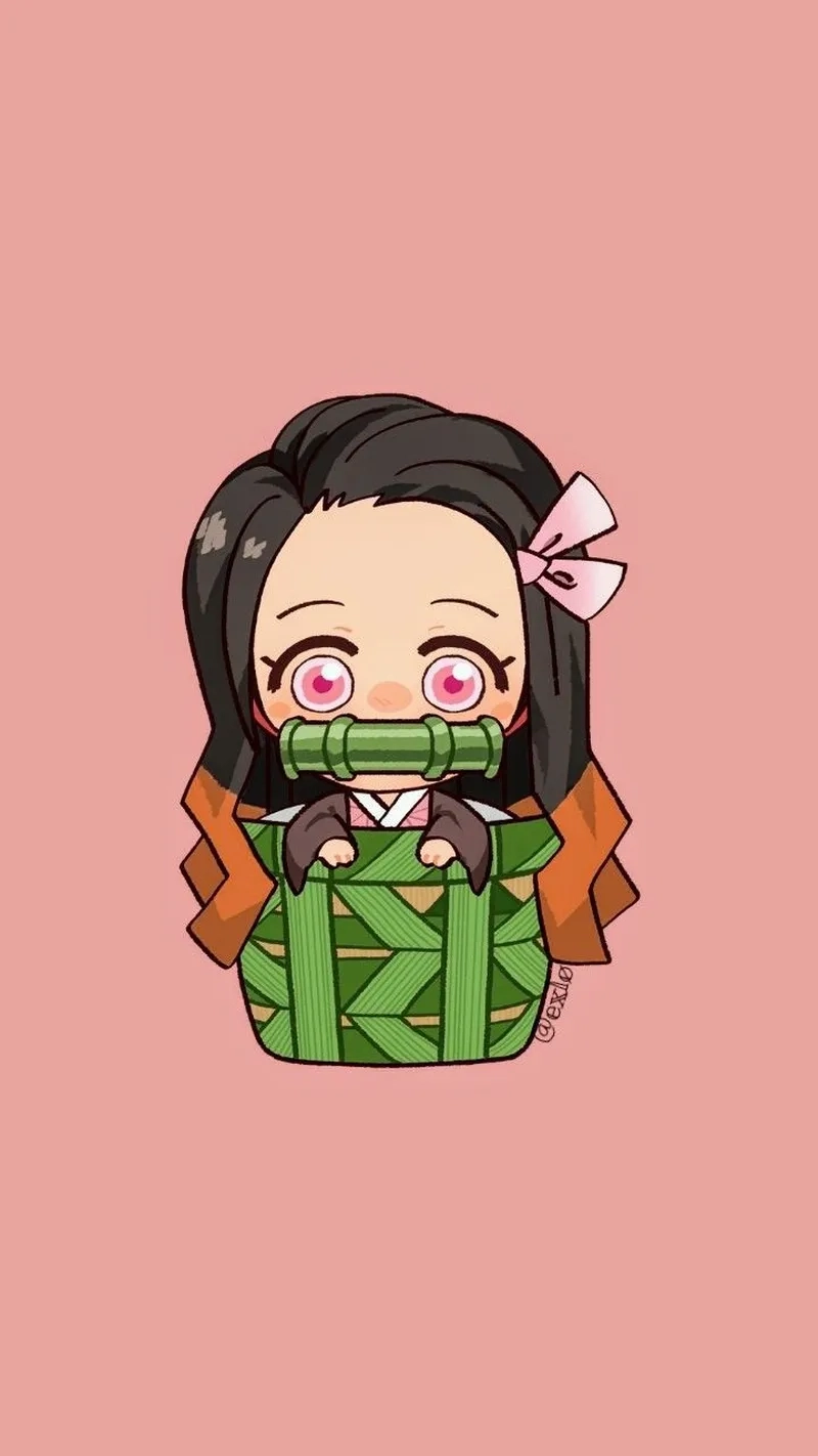 Vẽ Nezuko chibi với những đường nét đáng yêu nhất