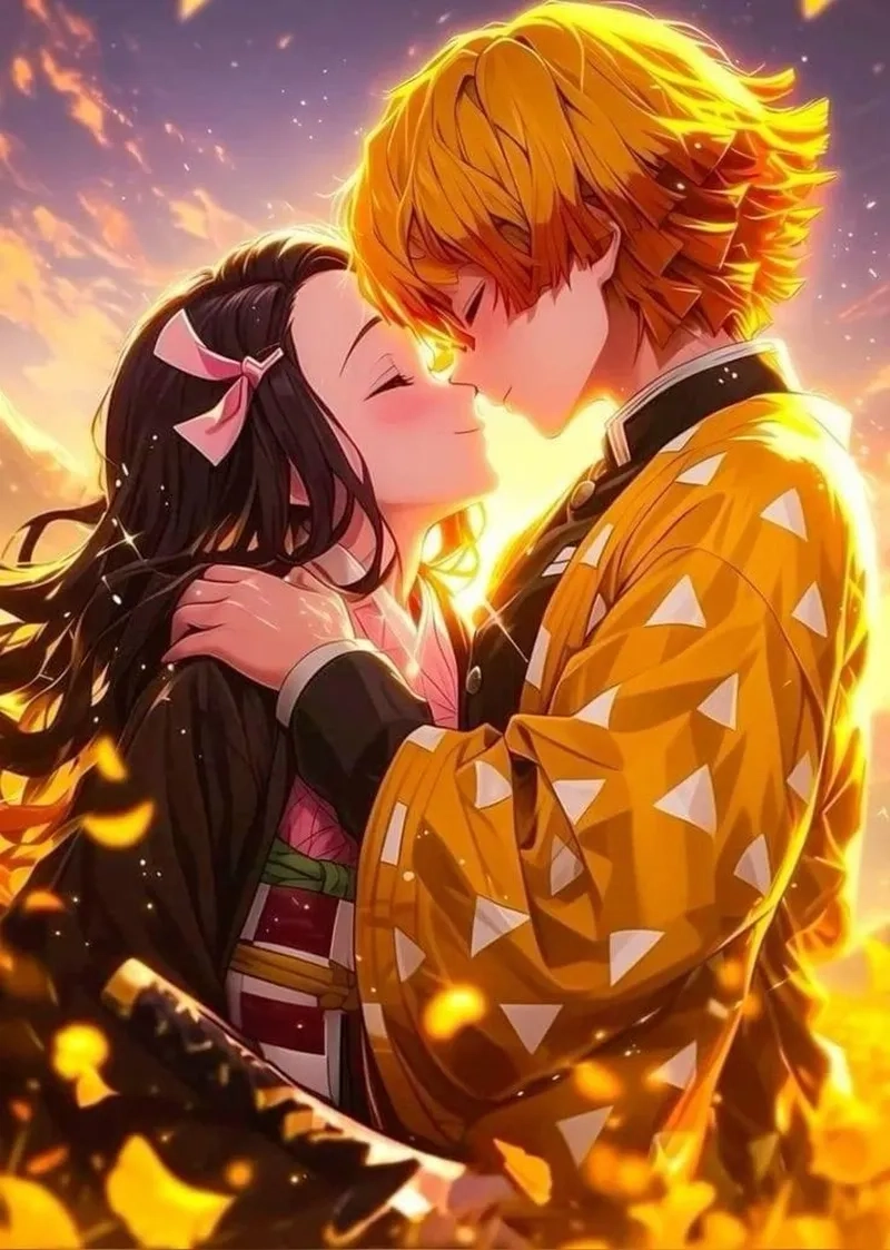 Nezuko and Zenitsu đầy thú vị và dễ thương