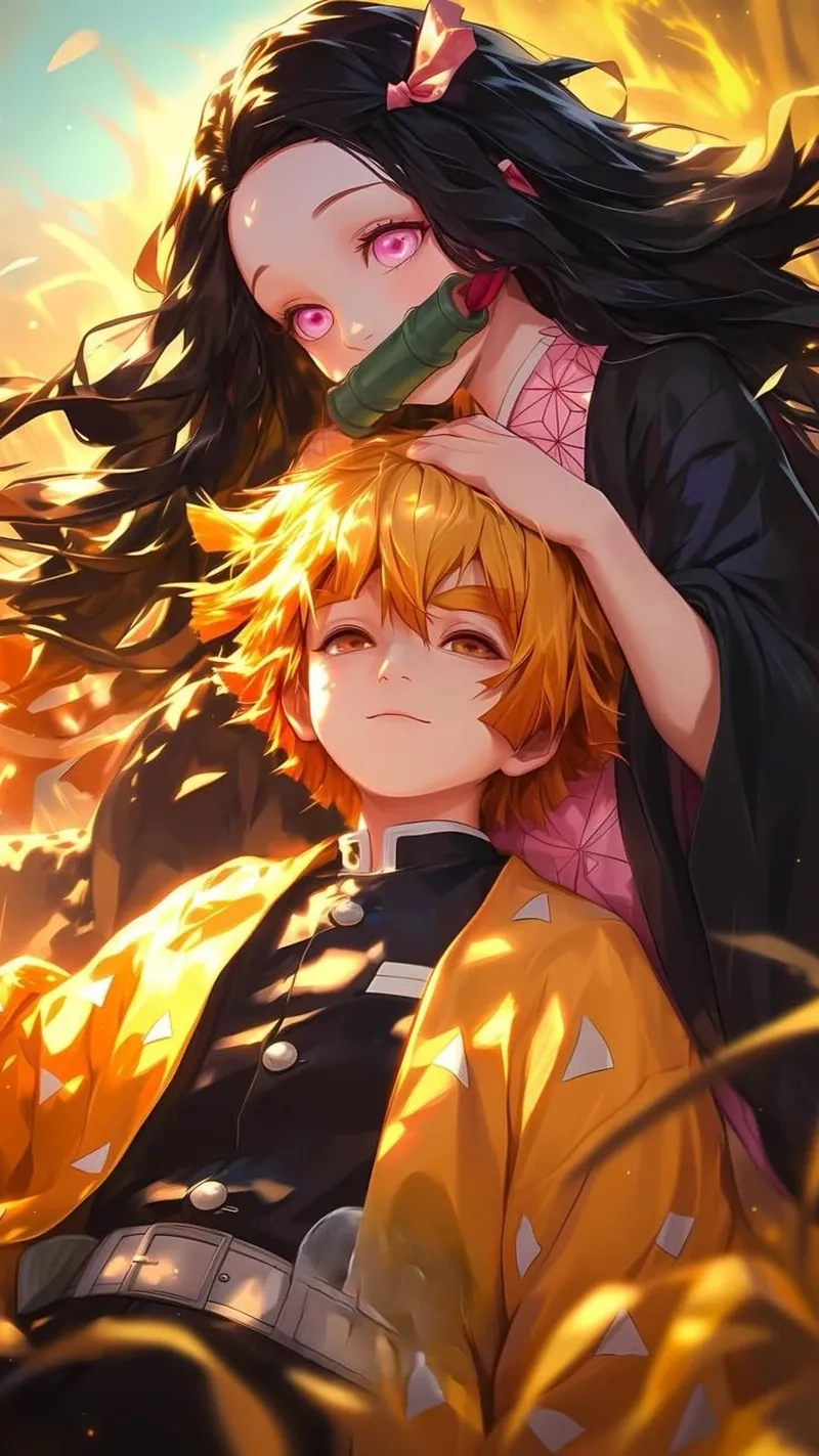 Zenitsu và Nezuko là bạn đồng hành tuyệt vời trong hành trình