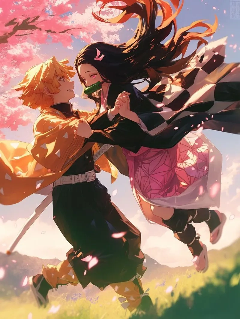 Zenitsu and Nezuko luôn gây ấn tượng với tình cảm chân thành