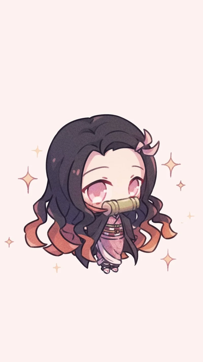 Cute vẽ nezuko chibi đơn giản sẽ giúp bạn sáng tạo không giới hạn