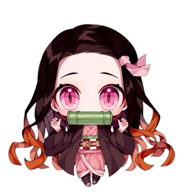 Cute nezuko chibi running tạo nên một hình ảnh động đầy năng lượng