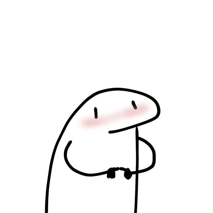 Meme mặt ngại với biểu cảm đỏ mặt đáng yêu