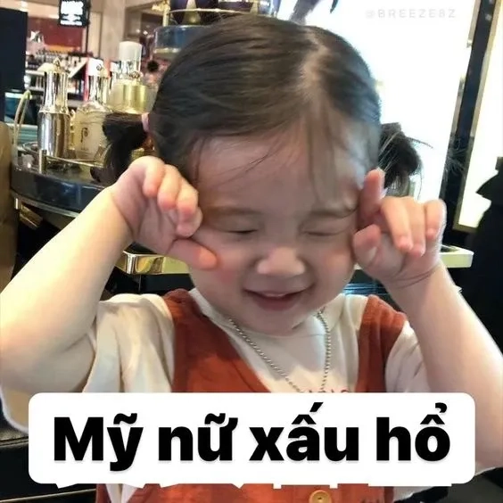 Ngại qué meme với biểu cảm đỏ mặt đáng yêu