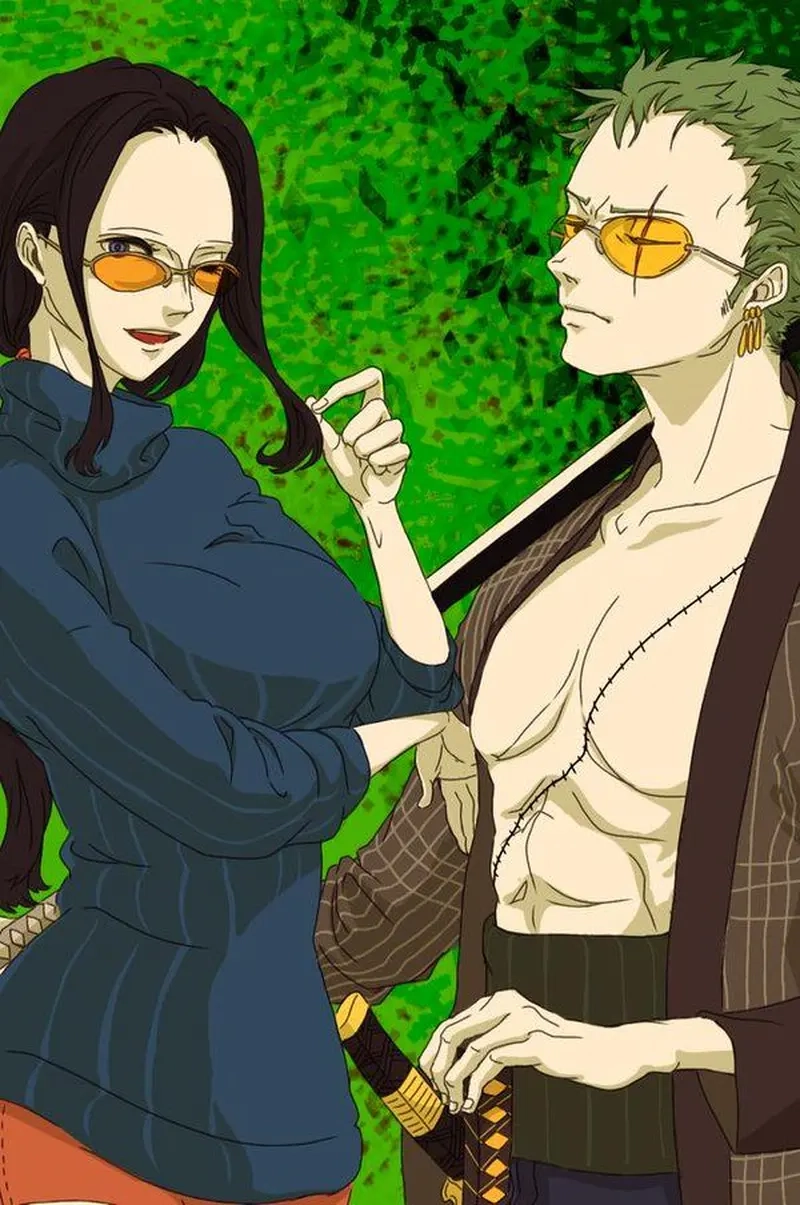 Fan vẽ Roronoa Zoro and Nico Robin siêu đẹp