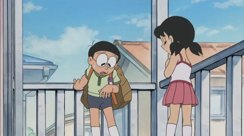 Hồi tưởng lại hình ảnh Shizuka và Nobita tuổi học trò