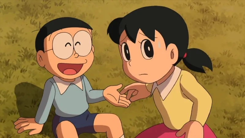 Hình ảnh hình Nobita và Xuka khiến bao thế hệ xúc động