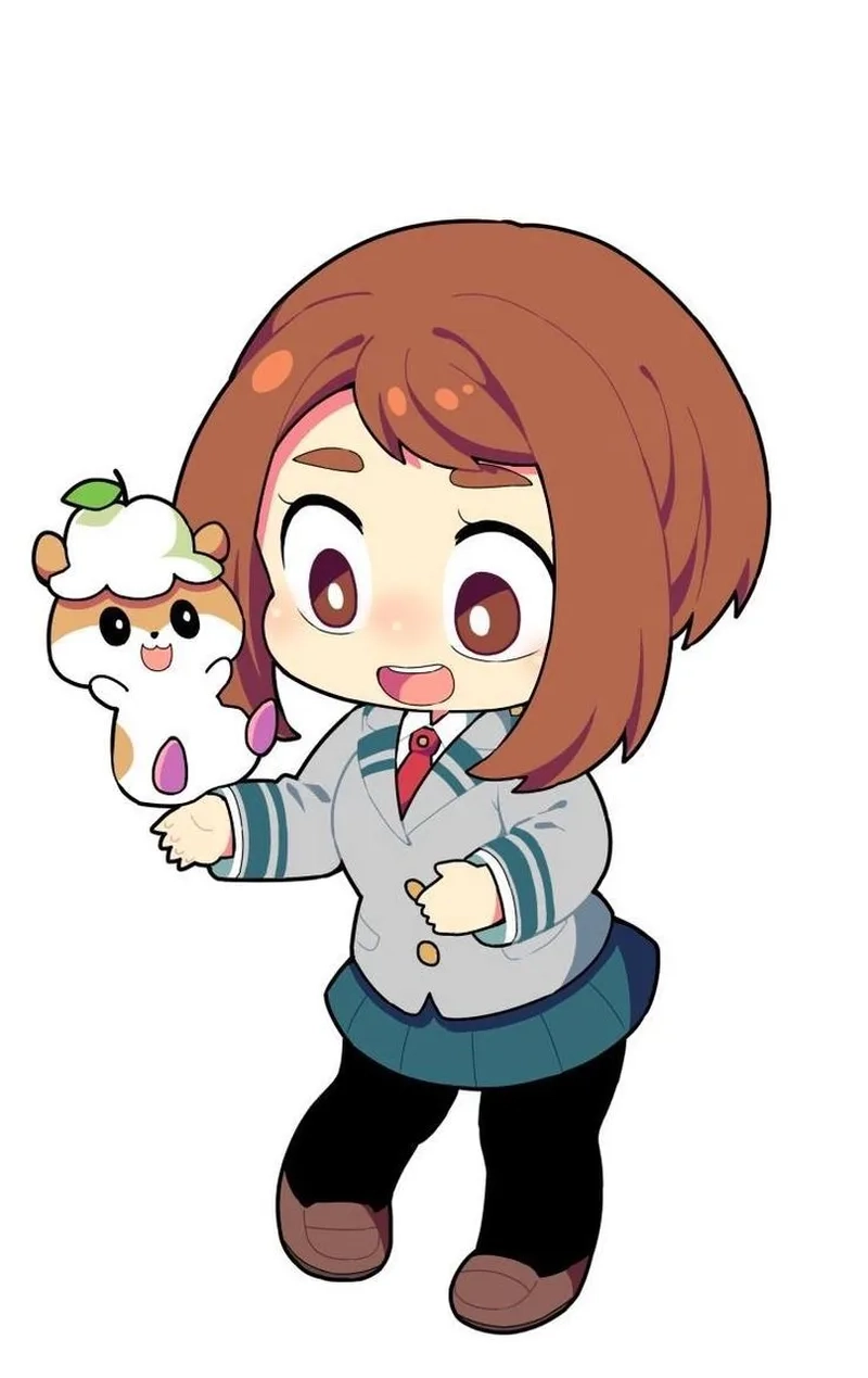 Hình ảnh Ochako xhibi dễ thương không thể rời mắt