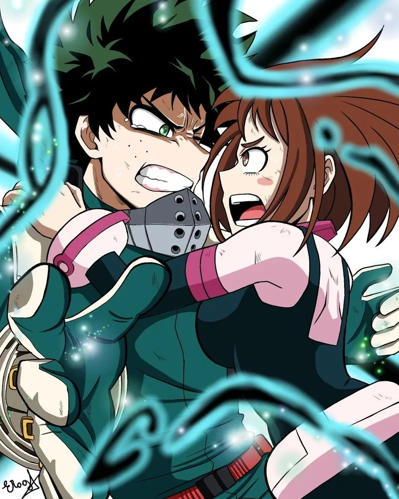 Cặp đôi Izuku x Ochako trong anime khiến trái tim rung động