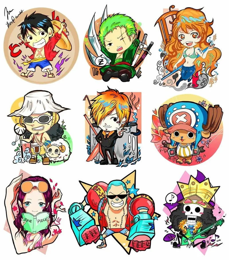 Cùng ngắm ảnh one piece chibi cực đáng yêu