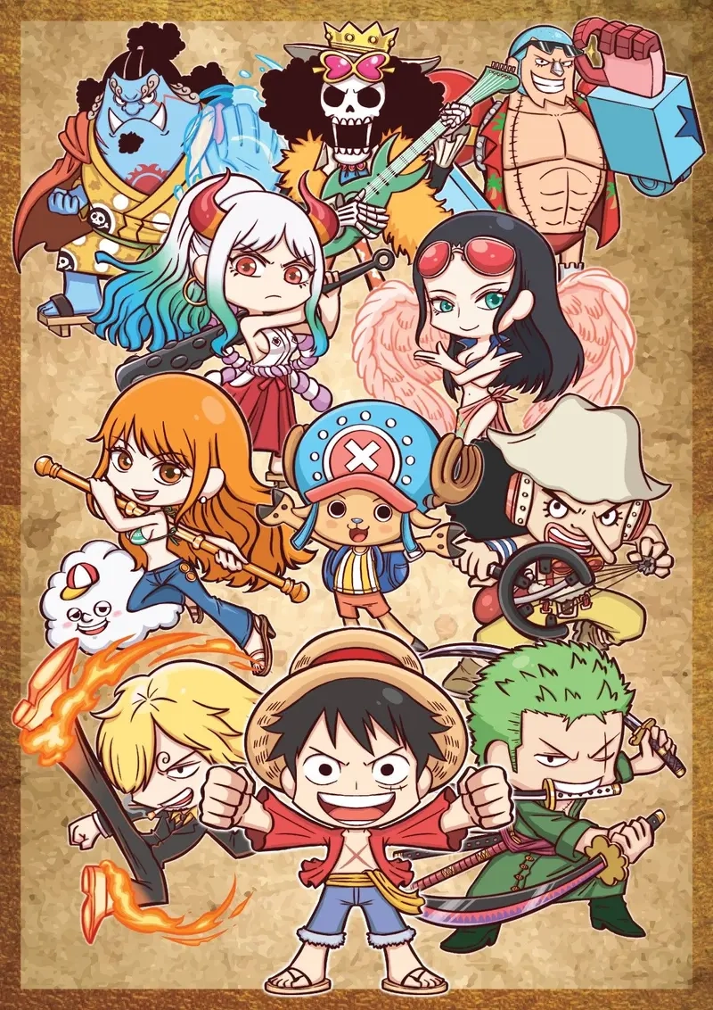 Cùng thử ảnh one piece chibi cute siêu dễ thương