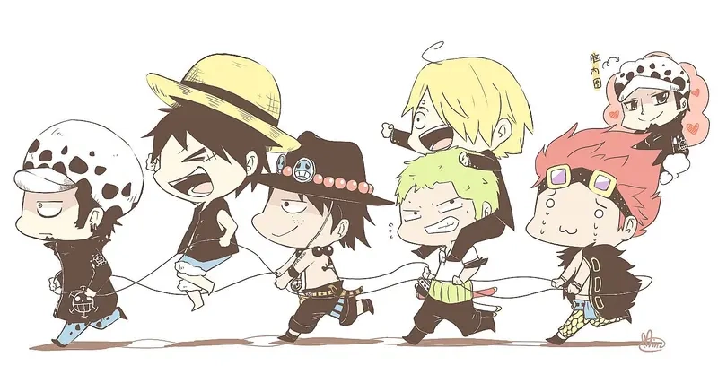 Cùng đón xem one piece chibi gif siêu vui nhộn