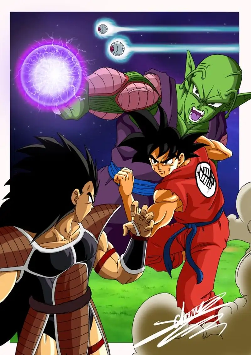 Goku and Piccolo vs Raditz trong Dragon Ball Z