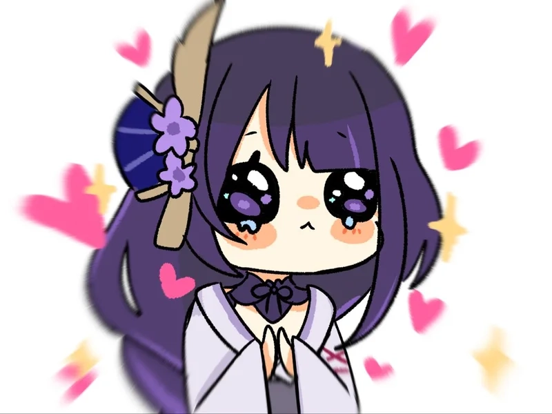 Ngắm nhìn genshin chibi raiden với style đáng yêu đỉnh cao