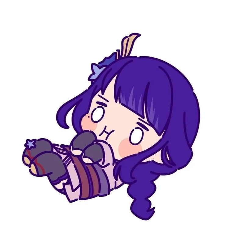 Tải ngay raiden shogun chibi sticker để chat thêm sinh động