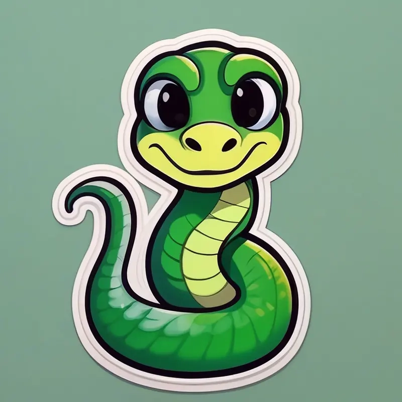 Bắt tay ngay vào vẽ con rắn chibi dễ dàng