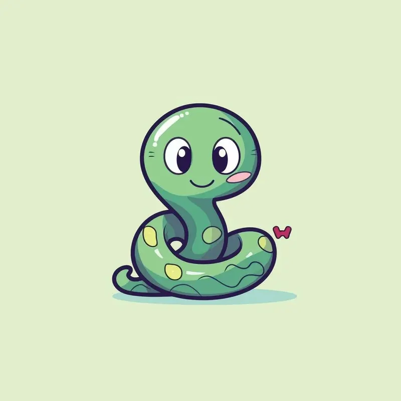 Cùng ngắm hình rắn chibi cute siêu dễ thương