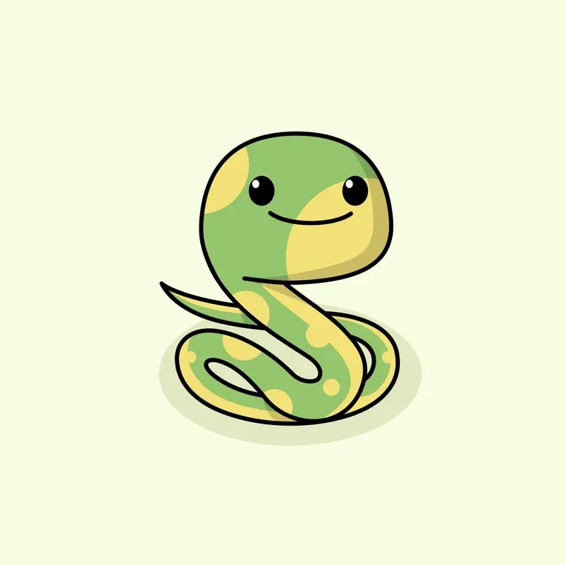 Con rắn chibi tết tạo không khí Tết thêm đặc biệt