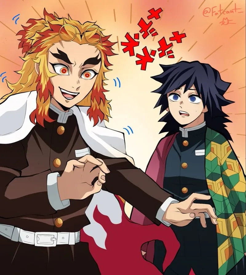 Rengoku X Giyuu tạo nên một trận chiến đầy hấp dẫn trong Demon Slayer