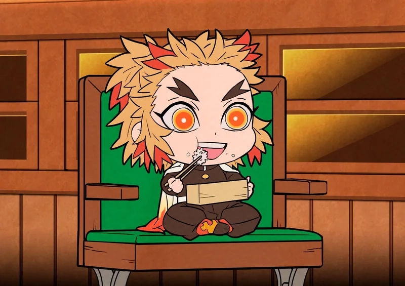 Ngắm nhìn vẻ dễ thương của rengoku chibi khiến bạn tan chảy ngay