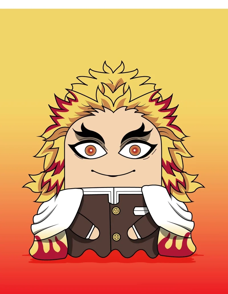 Dễ thương hết nấc với ảnh rengoku chibi eating sushi