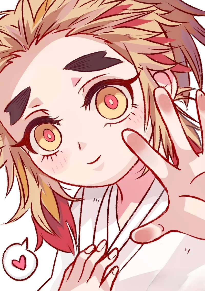 Trang trí laptop với rengoku chibi sticker độc đáo