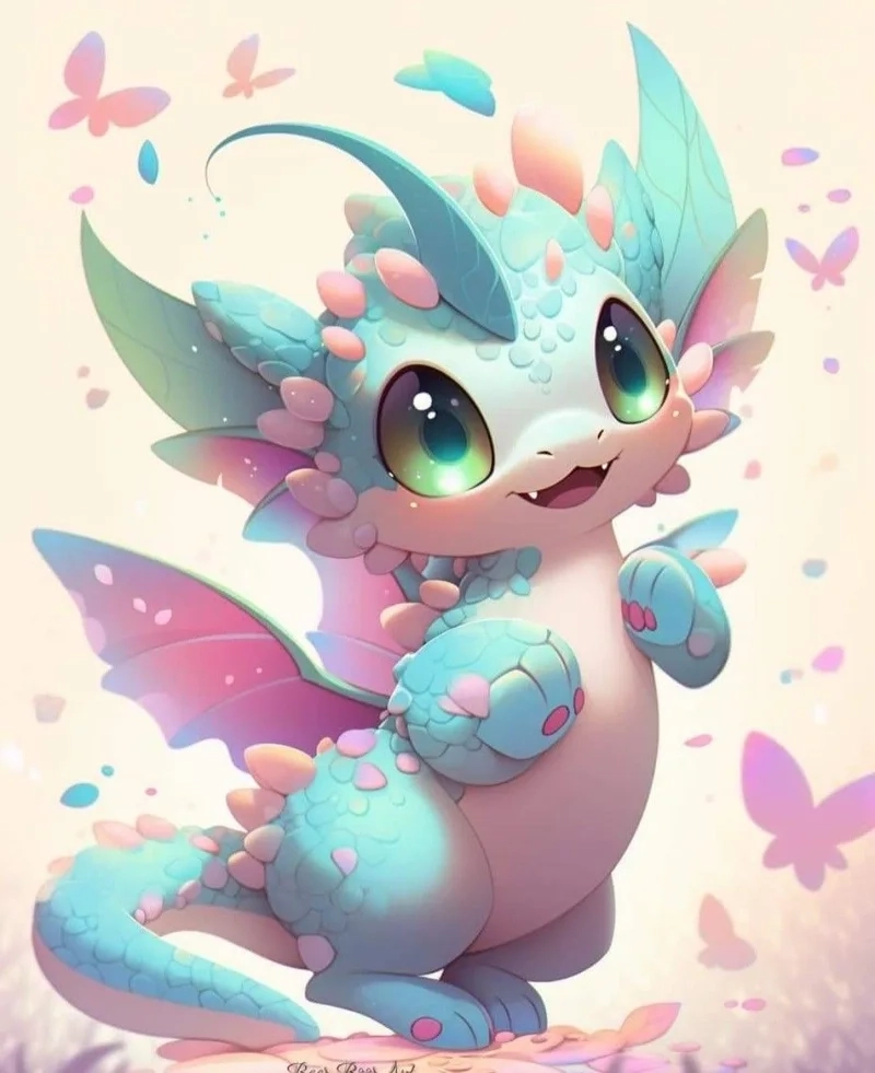 Cực phẩm rồng con chibi cute khiến bạn đổ gục