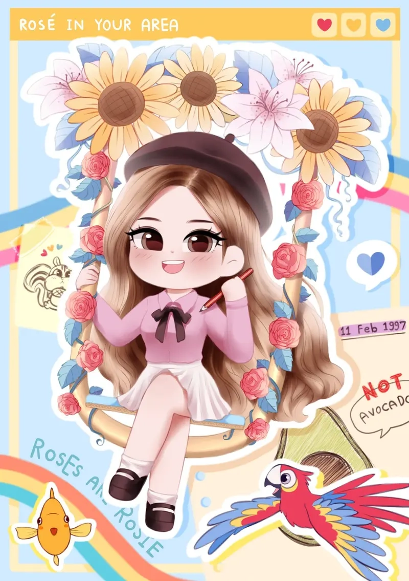 Ngắm nhìn ảnh rose chibi cute hết nấc