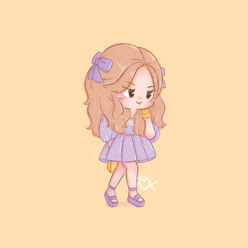 Fanart rosé chibi cute khiến fan đứng ngồi không yên
