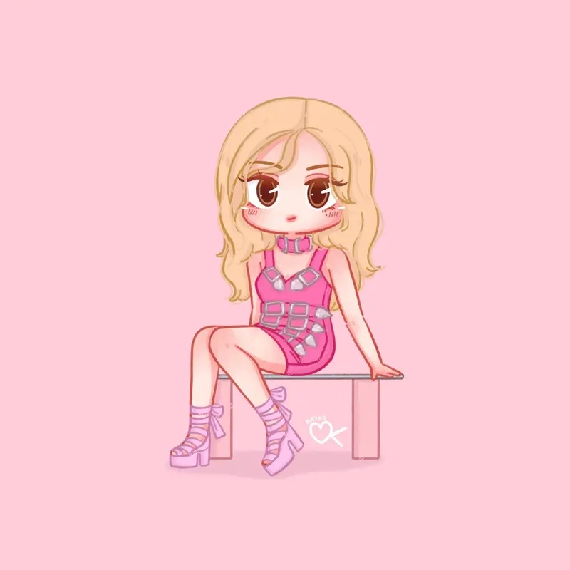 Ngắm nhìn blackpink rose chibi cute phát hờn