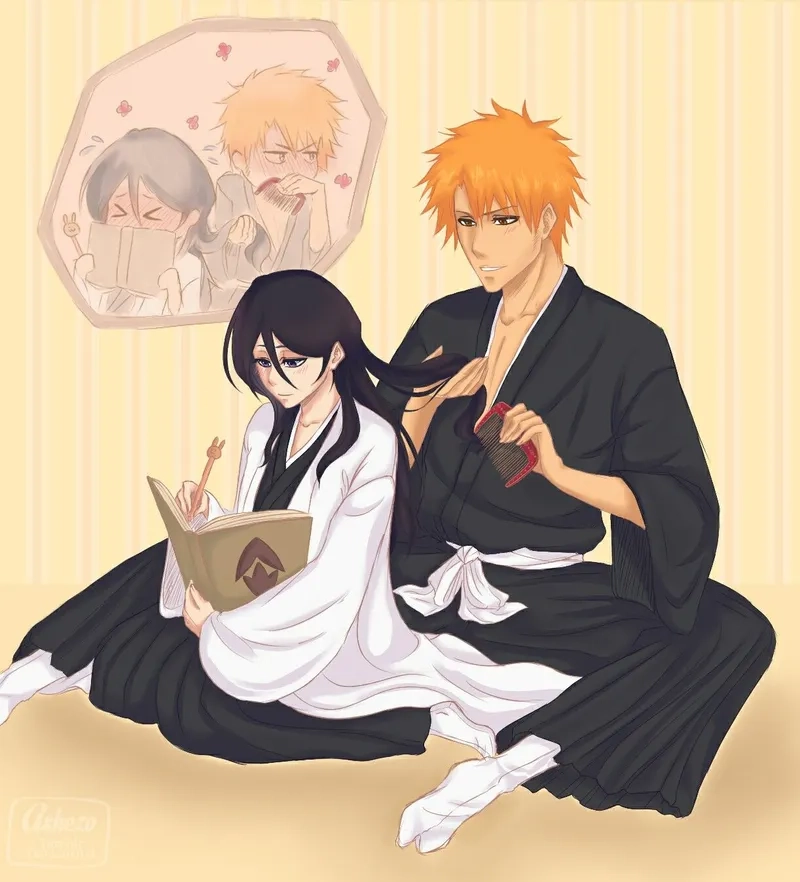 Ichigo and Rukia trong những pha chiến đấu đầy kịch tính