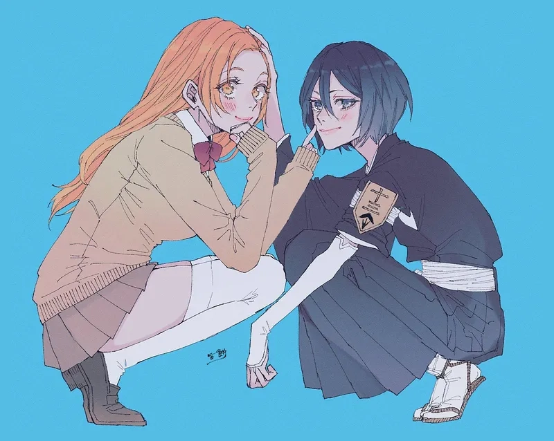 Orihime and Rukia trong tình bạn đẹp của Bleach
