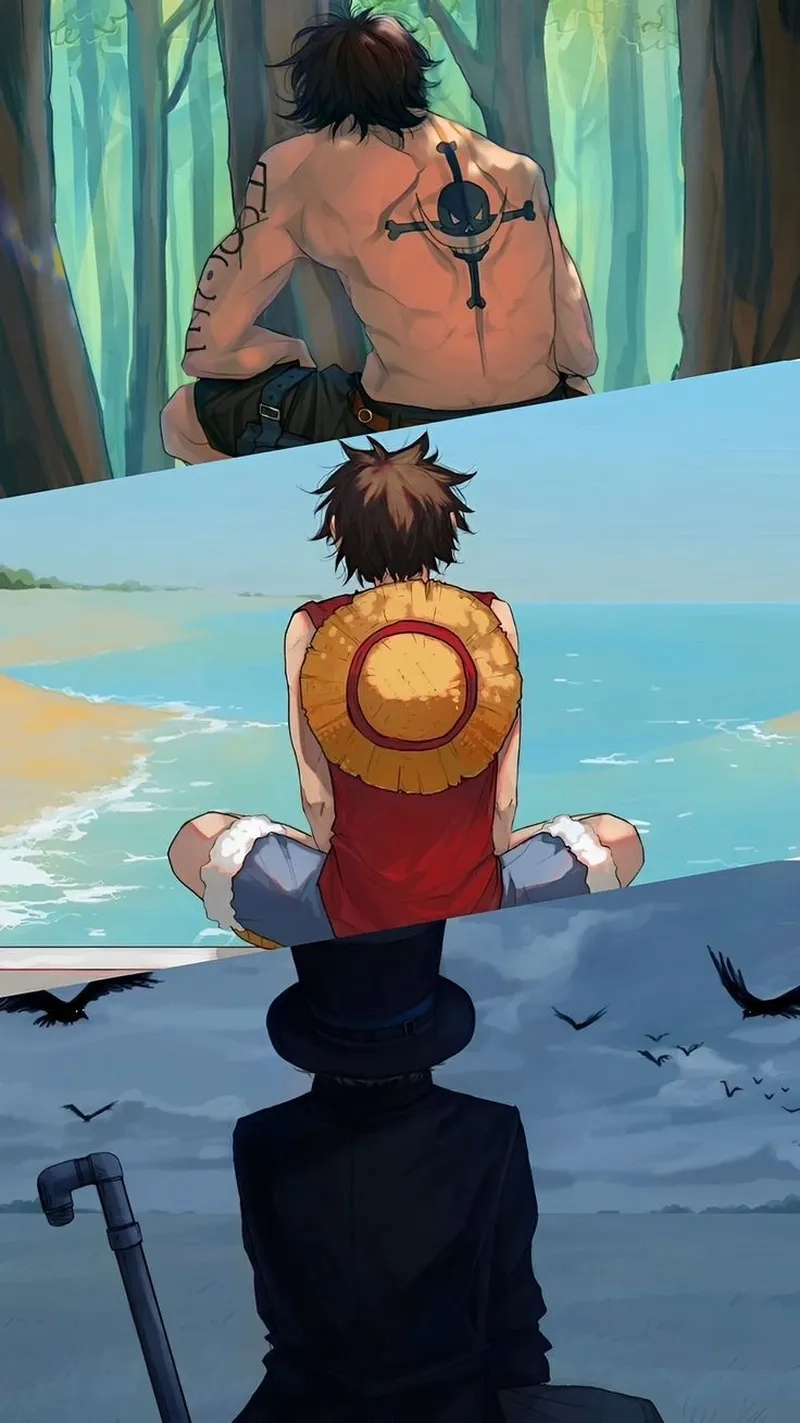 Hình ảnh Ace Sabo Luffy cute khiến fan tan chảy