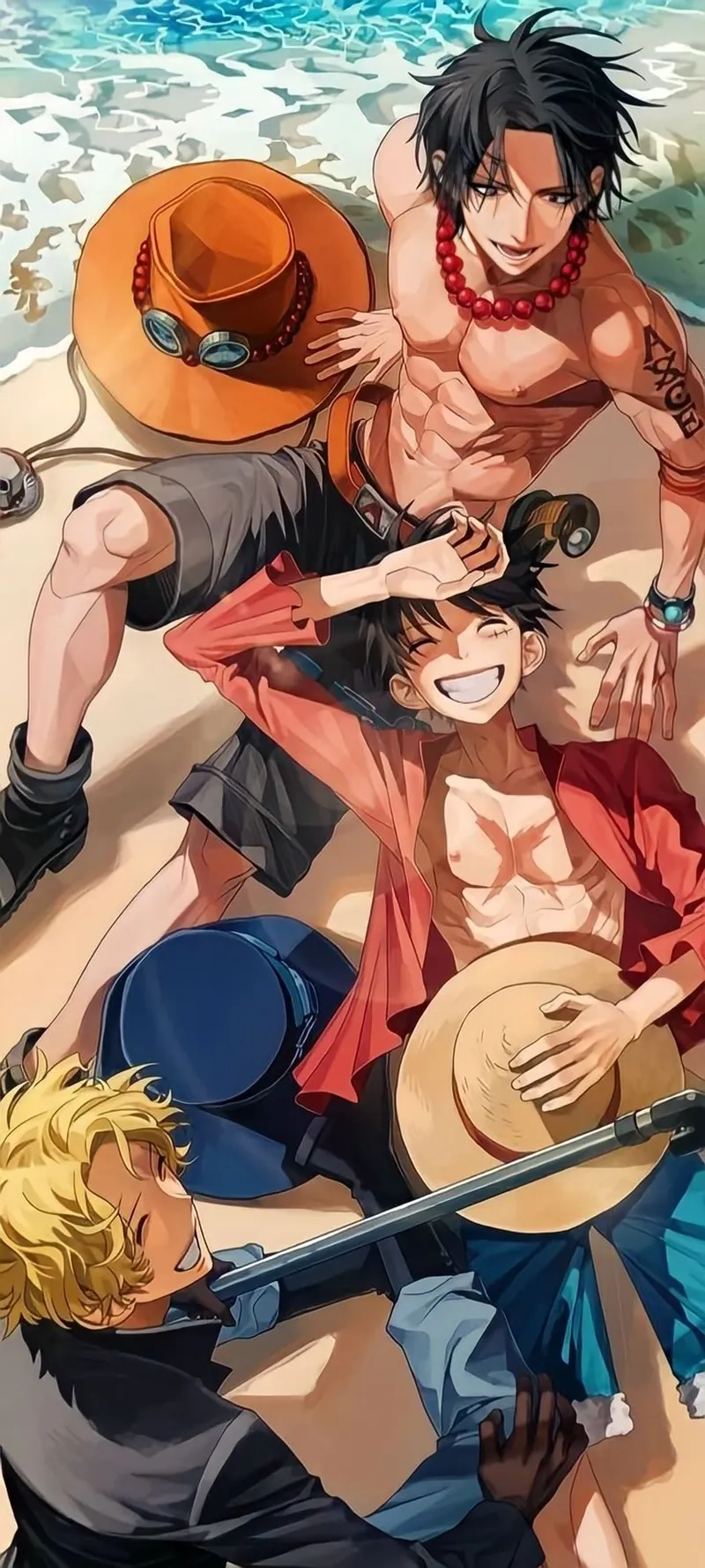 Ba người bạn Ace và Luffy và Sabo luôn sát cánh bên nhau