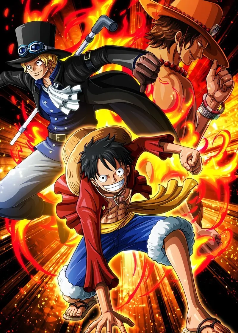 Bộ ba One Piece Ace Luffy Sabo là biểu tượng của tình anh em