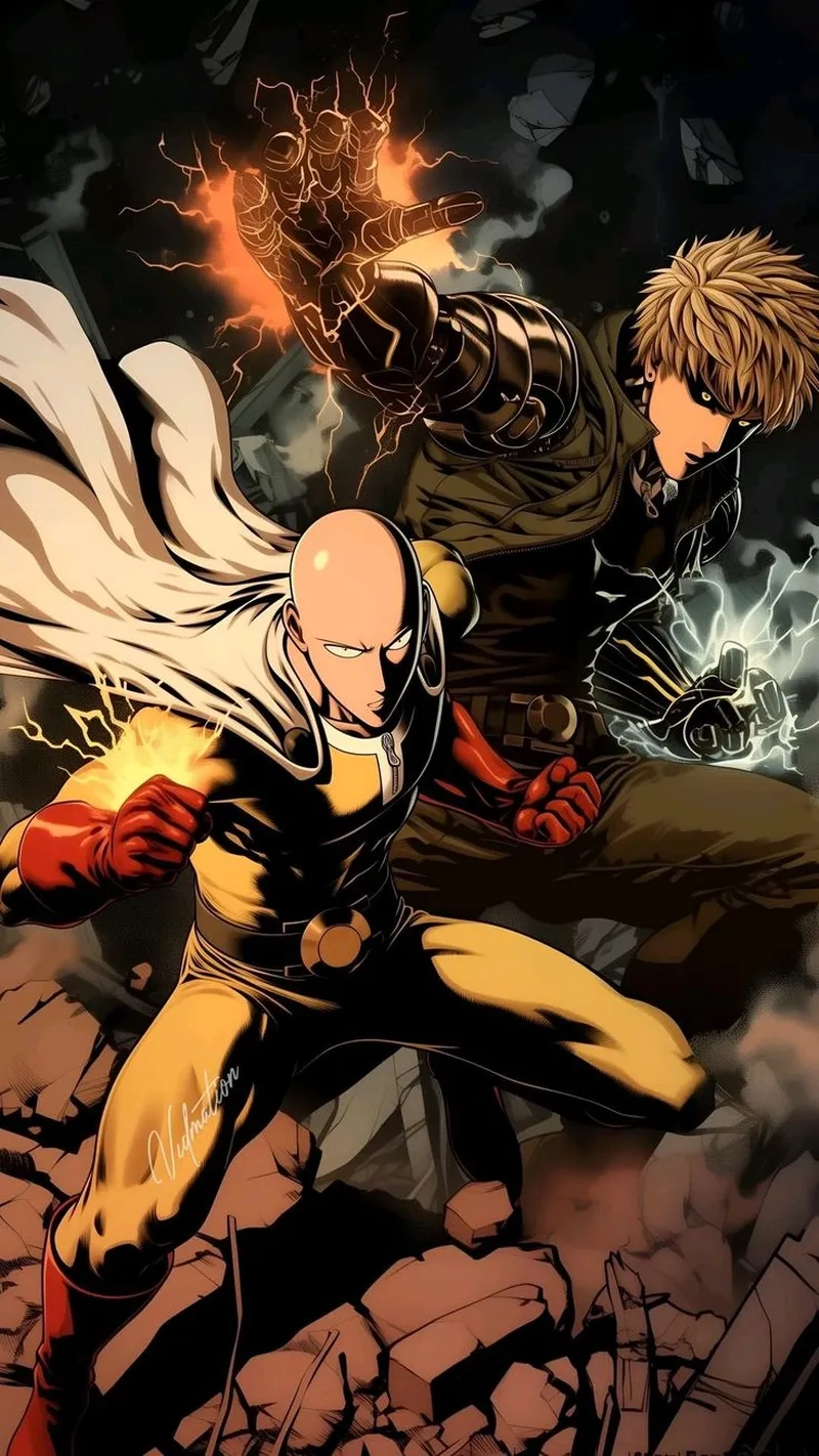 Saitama and Genos là mối quan hệ đồng đội mạnh mẽ trong One Punch Man