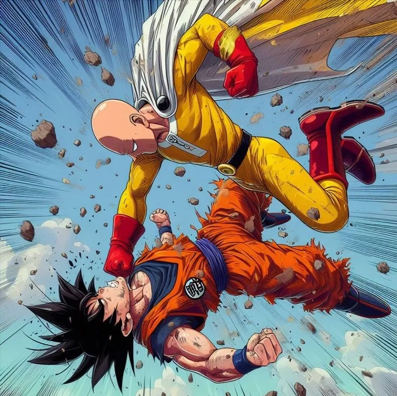 Saitama Goku cuộc chiến huyền thoại giữa hai nhân vật mạnh mẽ
