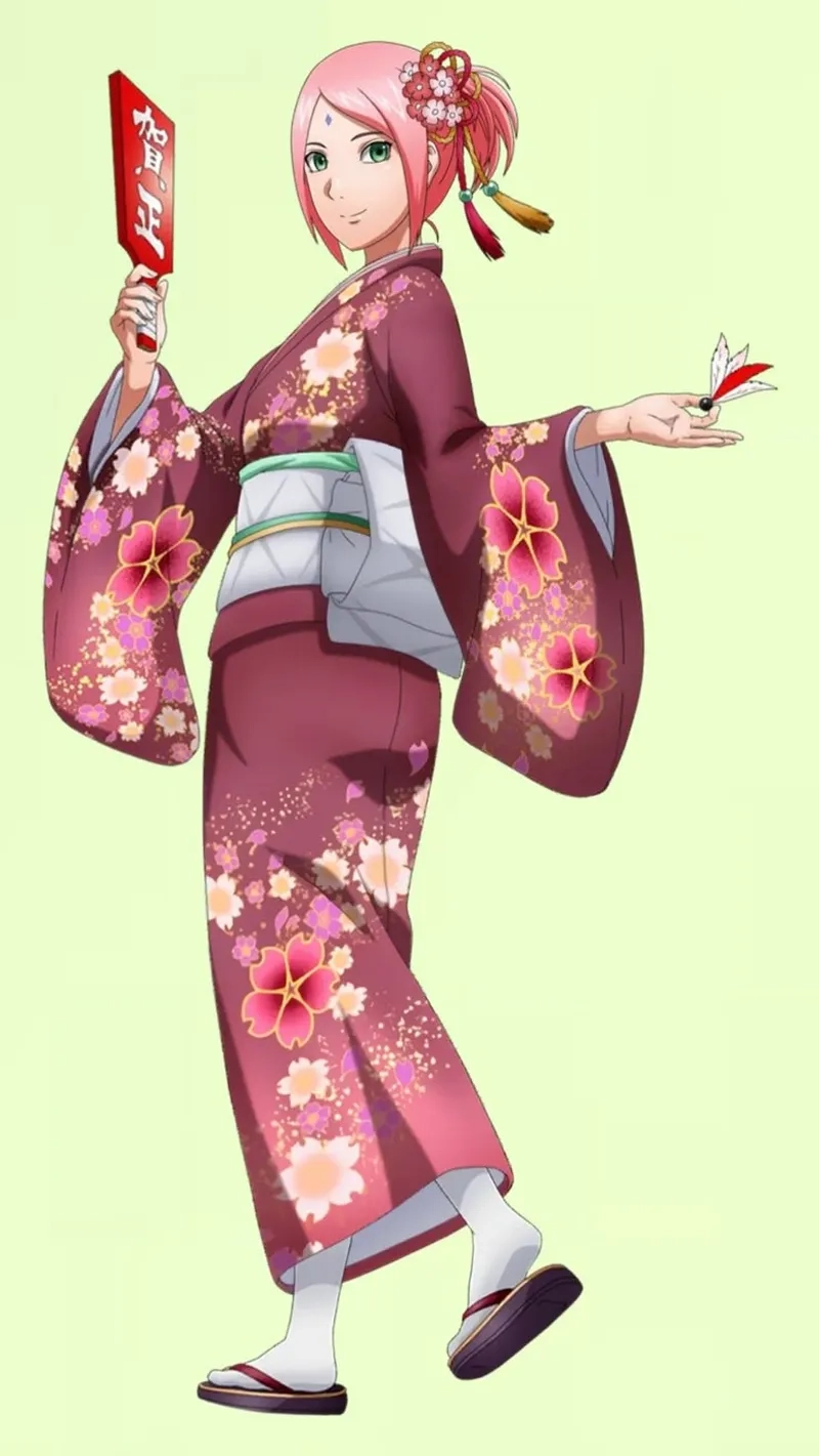 Sakura Haruno in kimono khoe vẻ đẹp thuần khiết