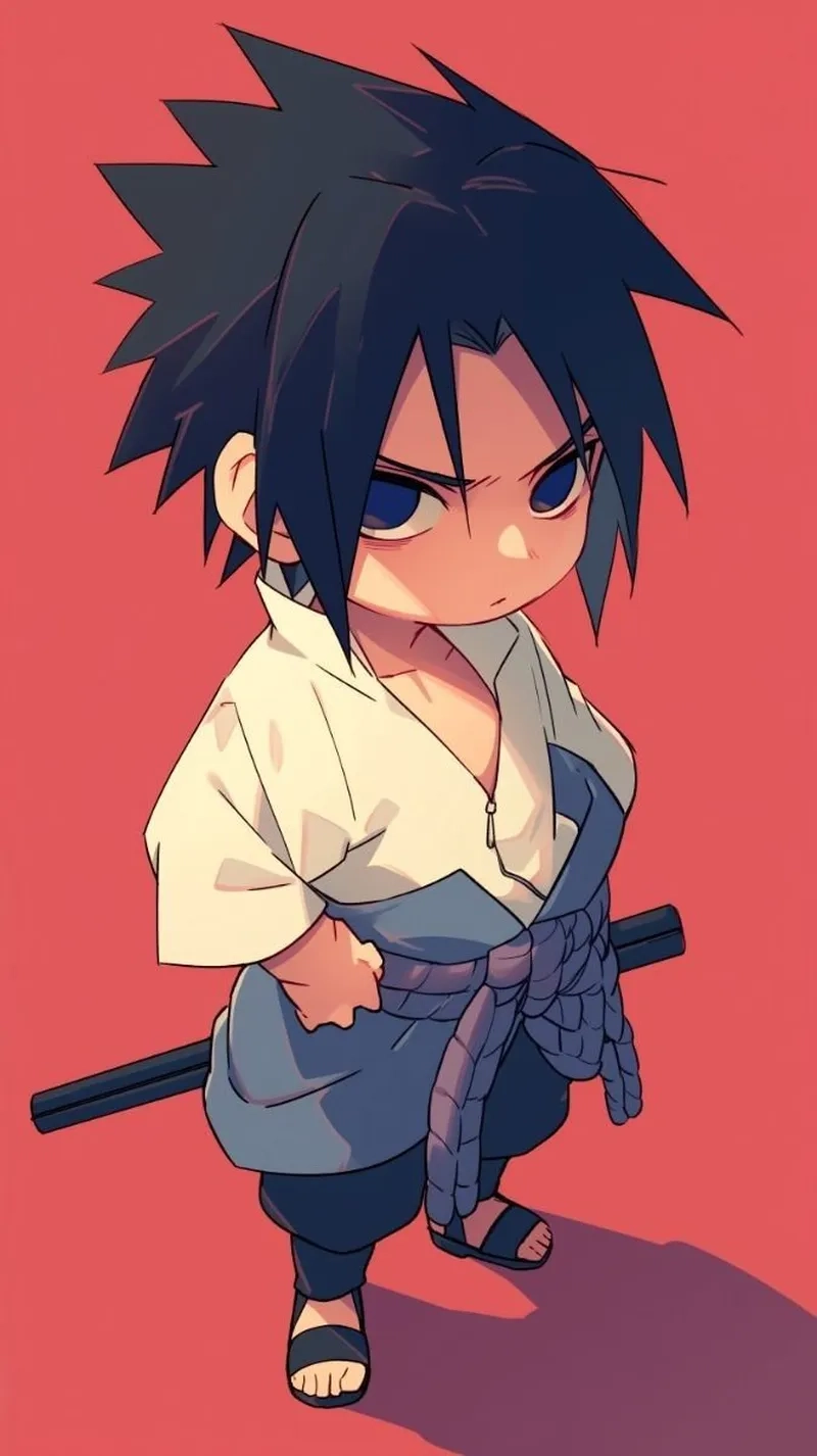 Sự kết hợp độc lạ giữa Sasuke chibi ngầu và mạnh mẽ