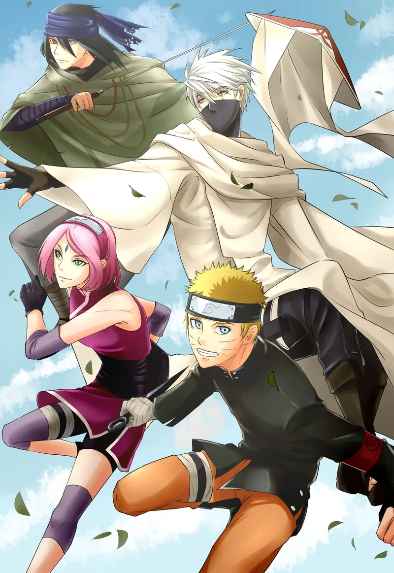Sự kết hợp ăn ý của Sasuke Naruto Sakura Kakashi