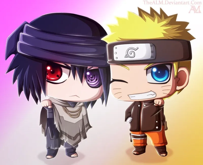 Đáng yêu hết nấc với bộ Naruto Sasuke chibi
