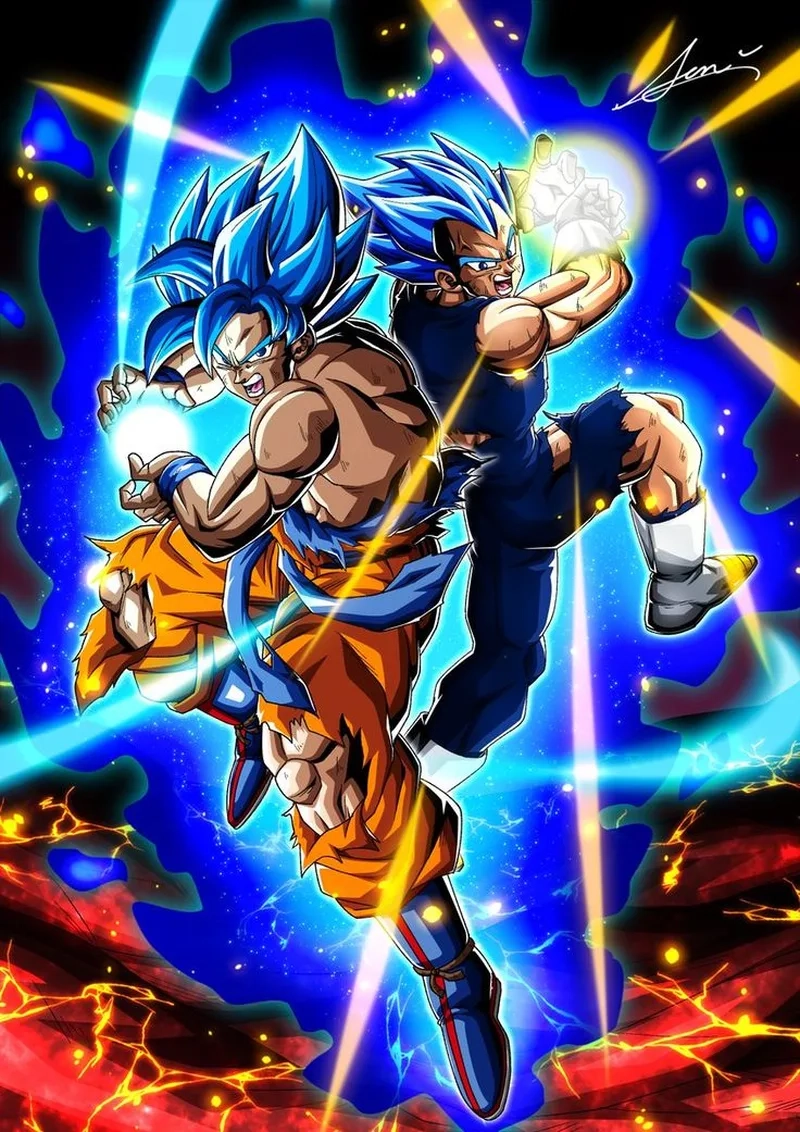 Vegeta vs Goku, một cuộc đấu không khoan nhượng giữa hai chiến binh.